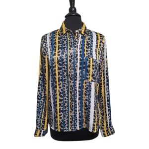 NWT House Of Harlow 1960 X Revolve Cheetah Button Front Shirt Small